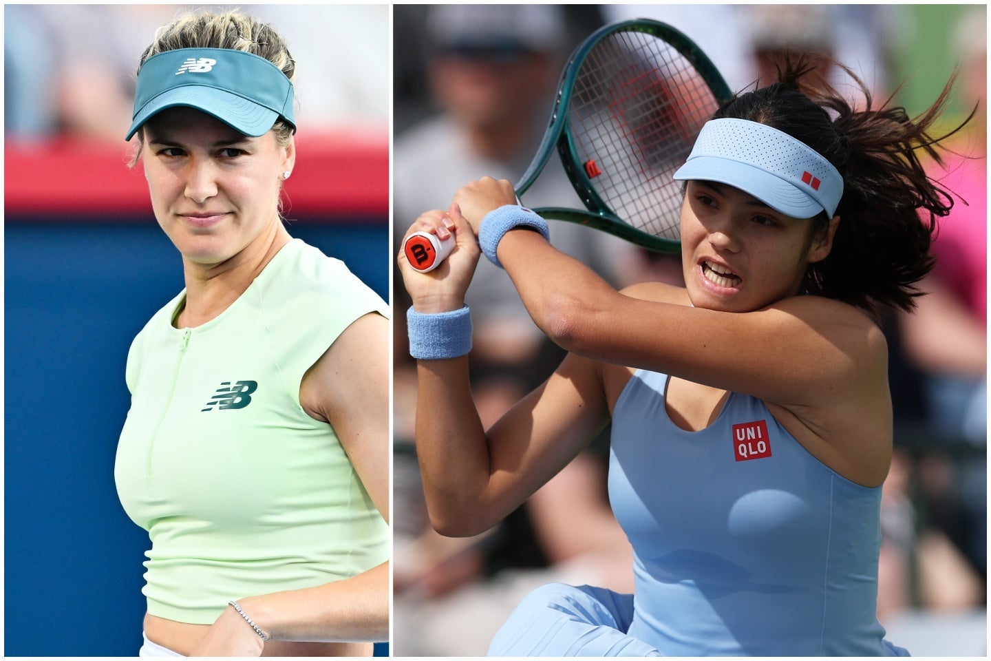 ブシャール（左）が、自身の経験をもとに早期成功がもたらす重圧について言及。同じ苦境に立つラドゥカヌ（右）に同情した。（C）Getty Images