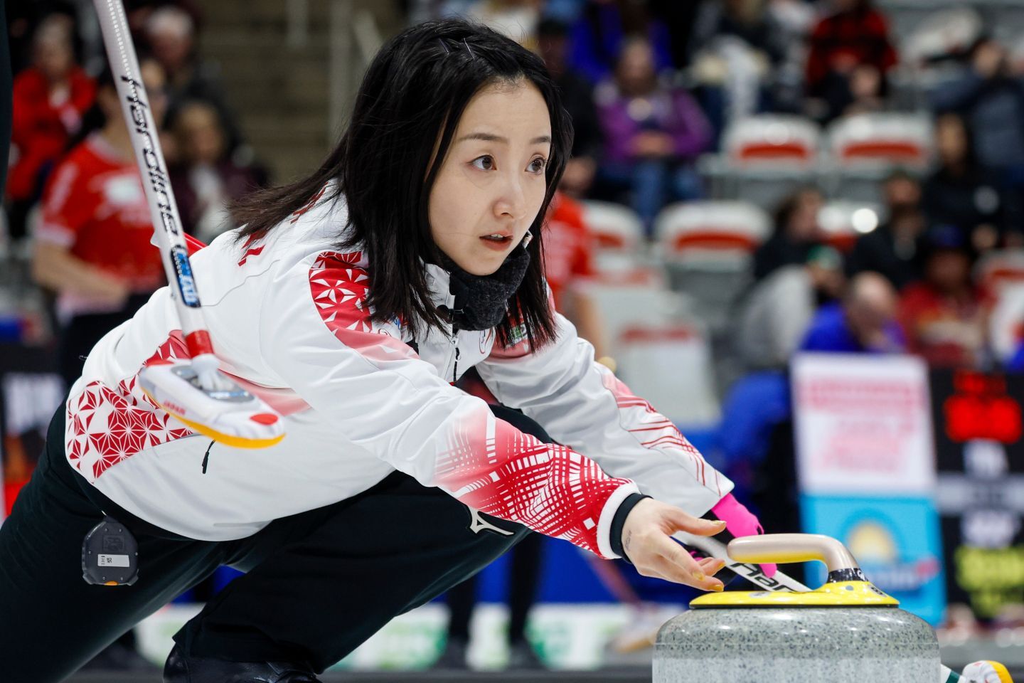 日本代表のスキップ藤澤。写真：AP/アフロ