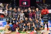 モンツァに３連勝したペルージャがプレーオフ準決勝に進出。画像提供：Sir Susa Scai Perugia