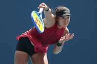 第16シードとしてマイアミOP２回戦から登場した大坂だが、予選勝者のギブソンの勢いを止められず、１時間27分で敗れた。(C)Getty Images