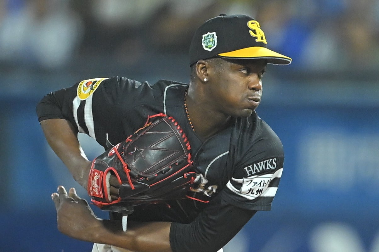 ソフトバンクの左腕モイネロ。写真：梅月智史（THE DIGEST写真部）