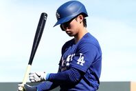 オープン戦で結果を残していたが、マイナー降格となったキム・ヘソン。(C)Getty Images