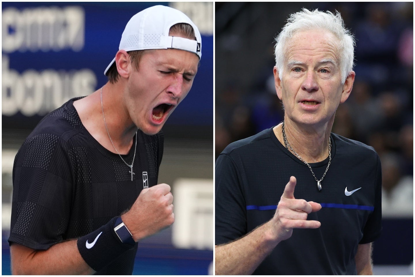 コルダ（左）はマッケンロー氏（右）の助言を受け、自分自身と向き合ったことで精神面が充実し、アルカラス戦での勝利につながった。（C）Getty Images