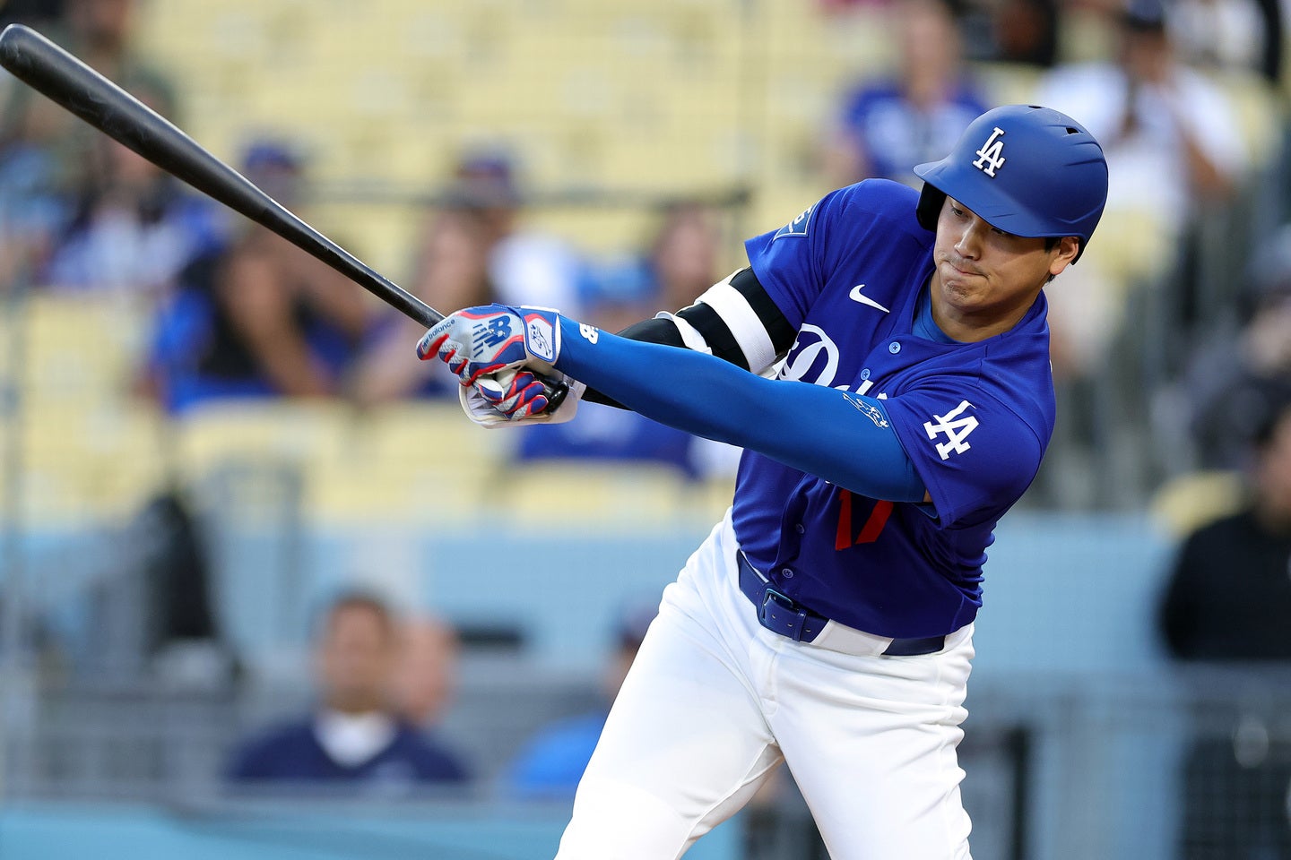 ドジャースの大谷翔平。咄嗟の行動が脚光を浴びている。（C）Getty Images
