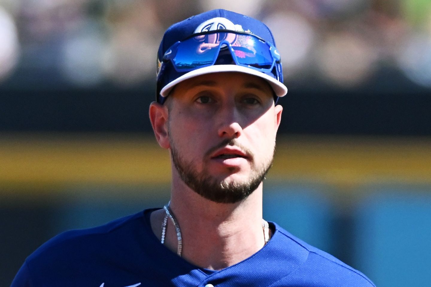 ドジャース恒例のヒップロックを披露したタッカー。（C）Getty Images