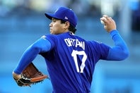 古巣エンジェルス相手に好投した大谷。(C)Getty Images