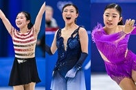 左から中井、坂本、千葉。ミラノ・コルティナ五輪に出場した３人娘がフリーに進出した。(C) Getty Images