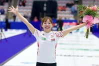 ロコ・ソラーレの吉田知那美。妹との秘蔵ショットをSNSに公開した。(C)Anil Mungal/AFLO