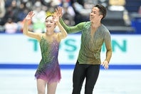 ペアの“ゆなすみ”こと長岡柚奈／森口澄士ペア。(C)Getty Images