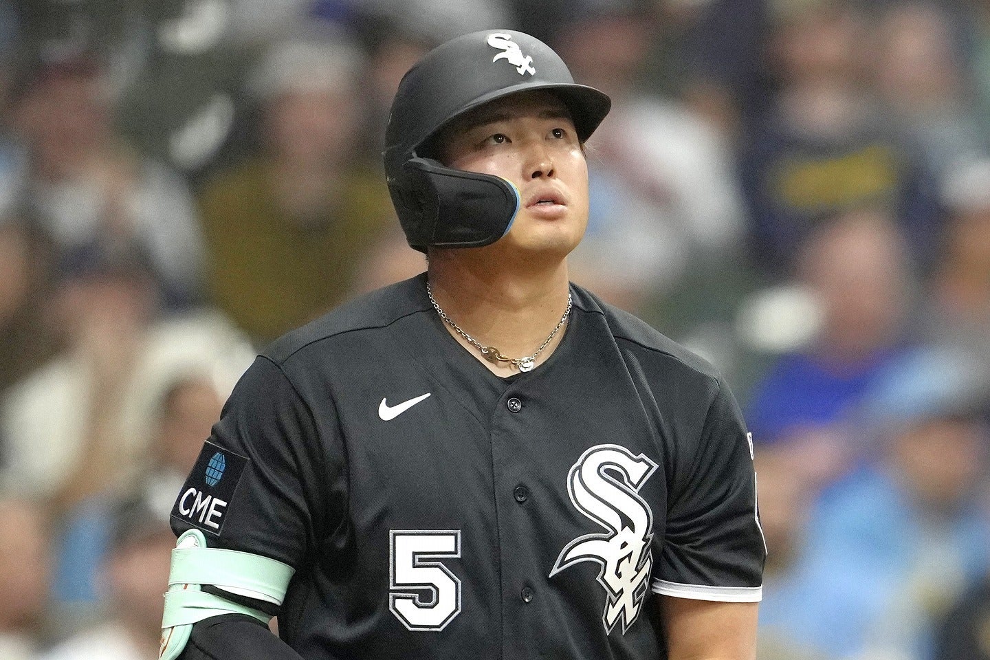 ９回に待望の一発を放った村上。(C)Getty Images