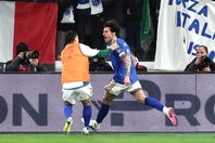 先制ゴールを決めたイタリア代表のトナーリ。(C)Getty Images