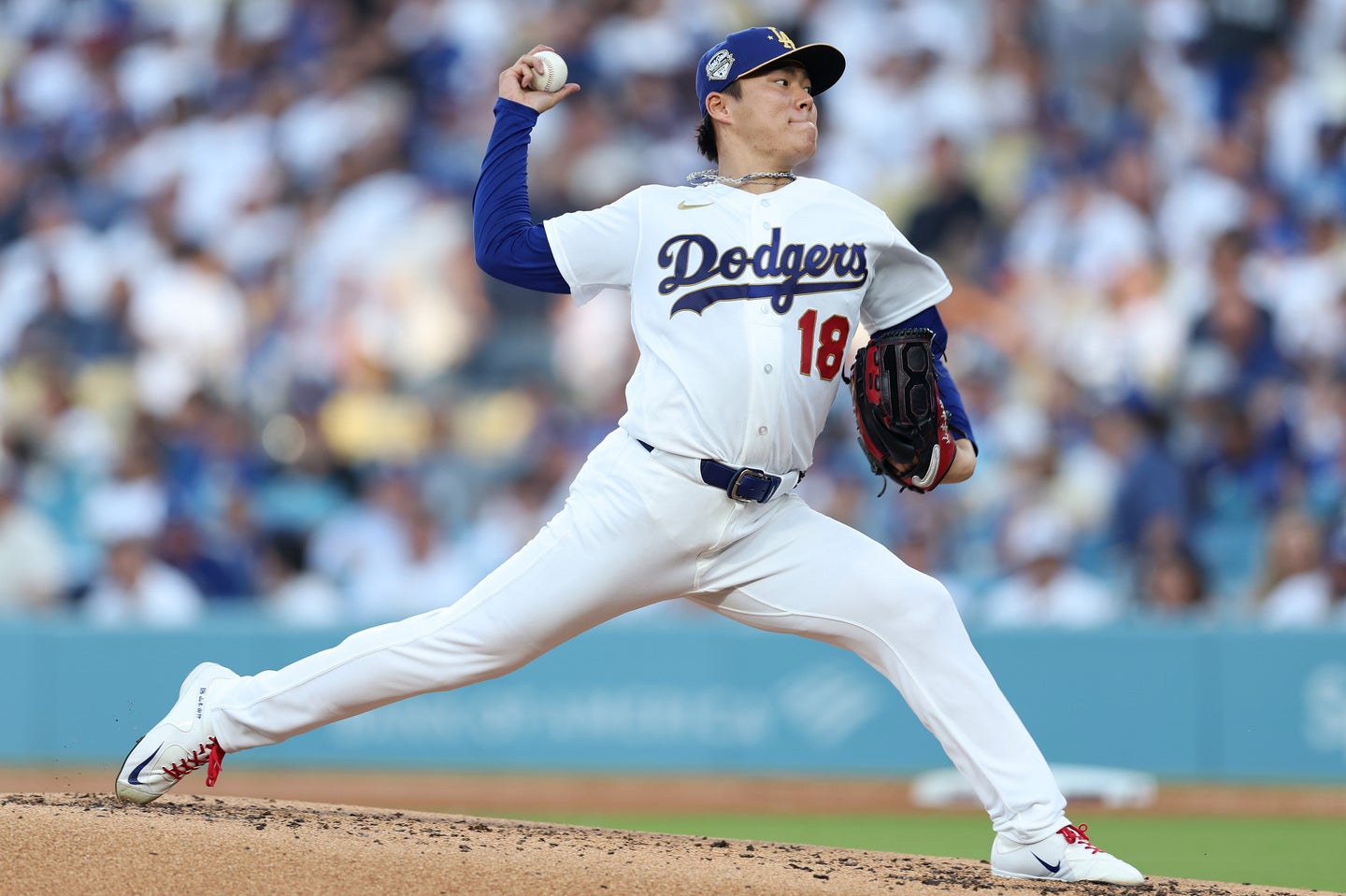 ２年連続で開幕投手を務めた山本由伸。（C）Getty Images