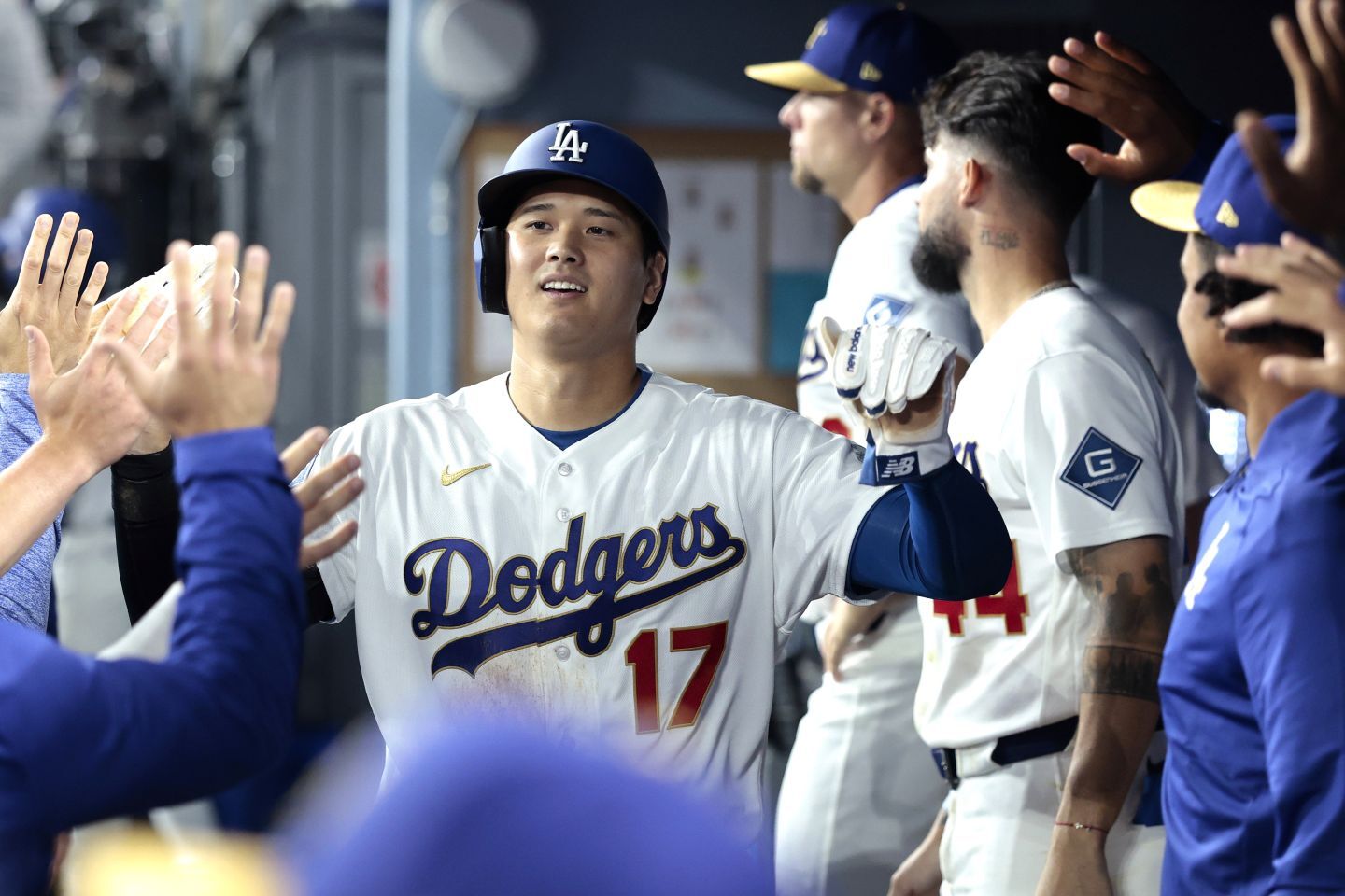 大谷の活躍もあってドジャースは開幕戦で快勝を収めた。(C)Getty Images
