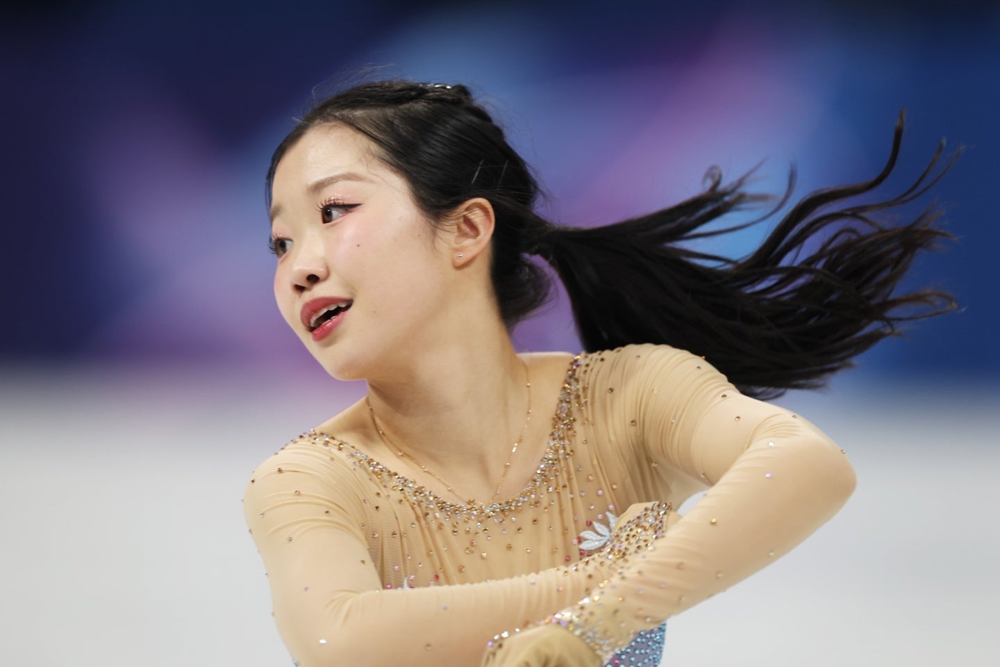 17歳の中井亜美。初の世界選手権は９位に終わった。(C)Getty Images