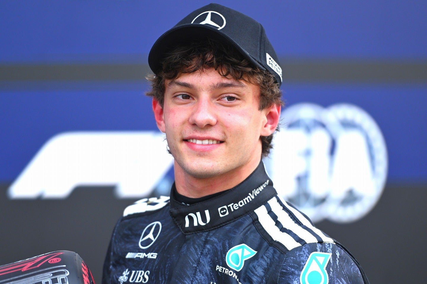 ２戦連続ポール・トゥ・ウィンを飾ったアントネッリ。(C)Getty Images