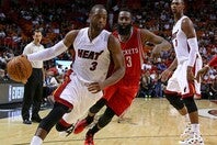 ウェイド(左)とハーデン(右)ははたしてどちらが上か？(C)Getty Images