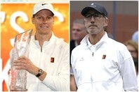 インディアンウェルズ、マイアミの連続優勝を果たしたシナー（左）。コーチのケーヒル氏（右）の豊富な経験や人脈が成長を後押ししているという。（C）Getty Images