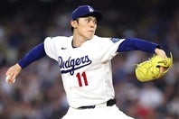 今シーズン初先発を果たしたドジャースの佐々木朗希。(C)Getty Images