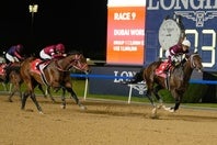 ドバイWC制覇を狙ったフォーエバーヤング（左）は２着に敗れた。写真：AP/アフロ