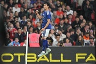 先制ゴールを決めた三笘薫。日本が１点を守り切り、イングランドから歴史的勝利を挙げた。写真：金子拓弥（THE DIGEST写真部）