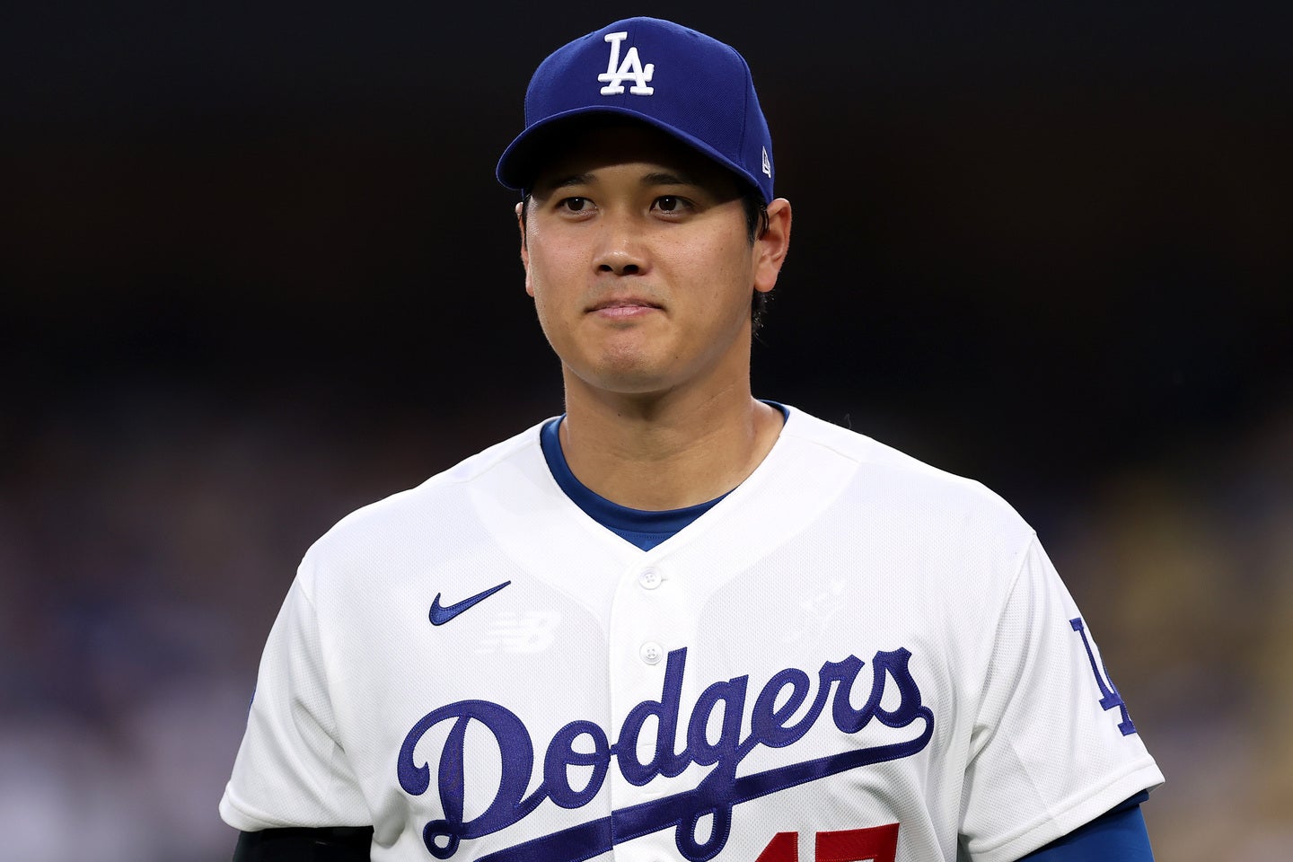 ガーディアンズ戦に「１番・投手兼DH」でスタメン出場したドジャースの大谷。(C)Getty Images