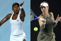 マイアミOPではダブルフォールトに苦しんだガウフ（左）だが、準々決勝で敗れたベンチッチ（右）はガウフのサービスを高く評価する。(C)Getty Images