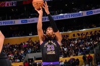 八村はキャブズ戦で14得点、キャリア通算5000得点を達成した。(C)Getty Images