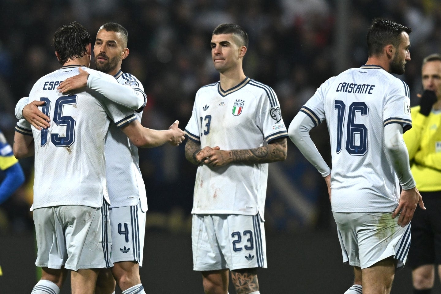 ボスニア・ヘルツェゴビナに敗れ、イタリア代表が３大会連続でW杯出場を逃した。(C)Getty Images