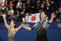 ミラノ・コルティナ五輪ペアで金メダルを獲得したりくりゅう。(C)Getty Images