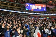 森保ジャパンが“聖地”ウェンブリーでイングランドを撃破。一方で応援に駆け付けた大勢のファンも世界から絶賛された。写真：金子拓弥（THE DIGEST写真部／現地特派）