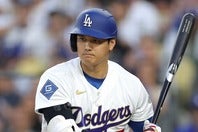 打率.167、OPS.590と苦戦が続いている大谷。(C)Getty Images