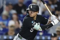 MLBデビューから３試合連続でホームランを放った村上。(C)Getty Images