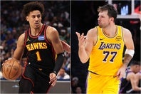 ３月の月間MVPに選ばれたホークスのジョンソン(左)とレイカーズのドンチッチ(右)。(C)Getty Images