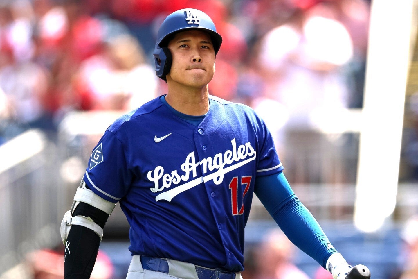 大谷は今季初の敵地での試合で３回に初HRを放った。(C)Getty Images