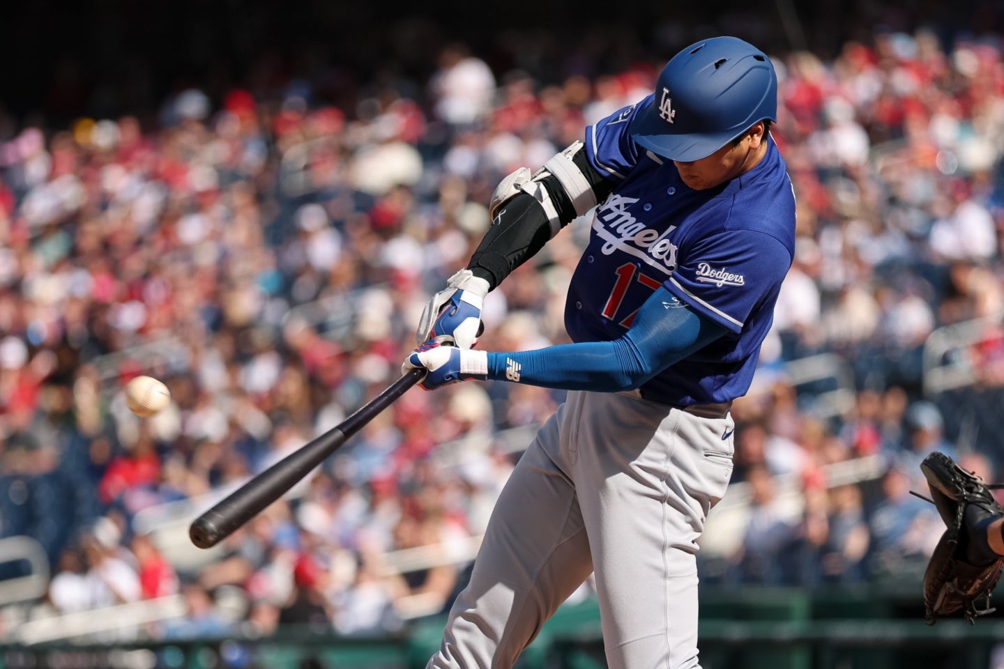 大谷は３点ビハインドの３回に反撃の狼煙となる同点３ランを放った。(C)Getty Images