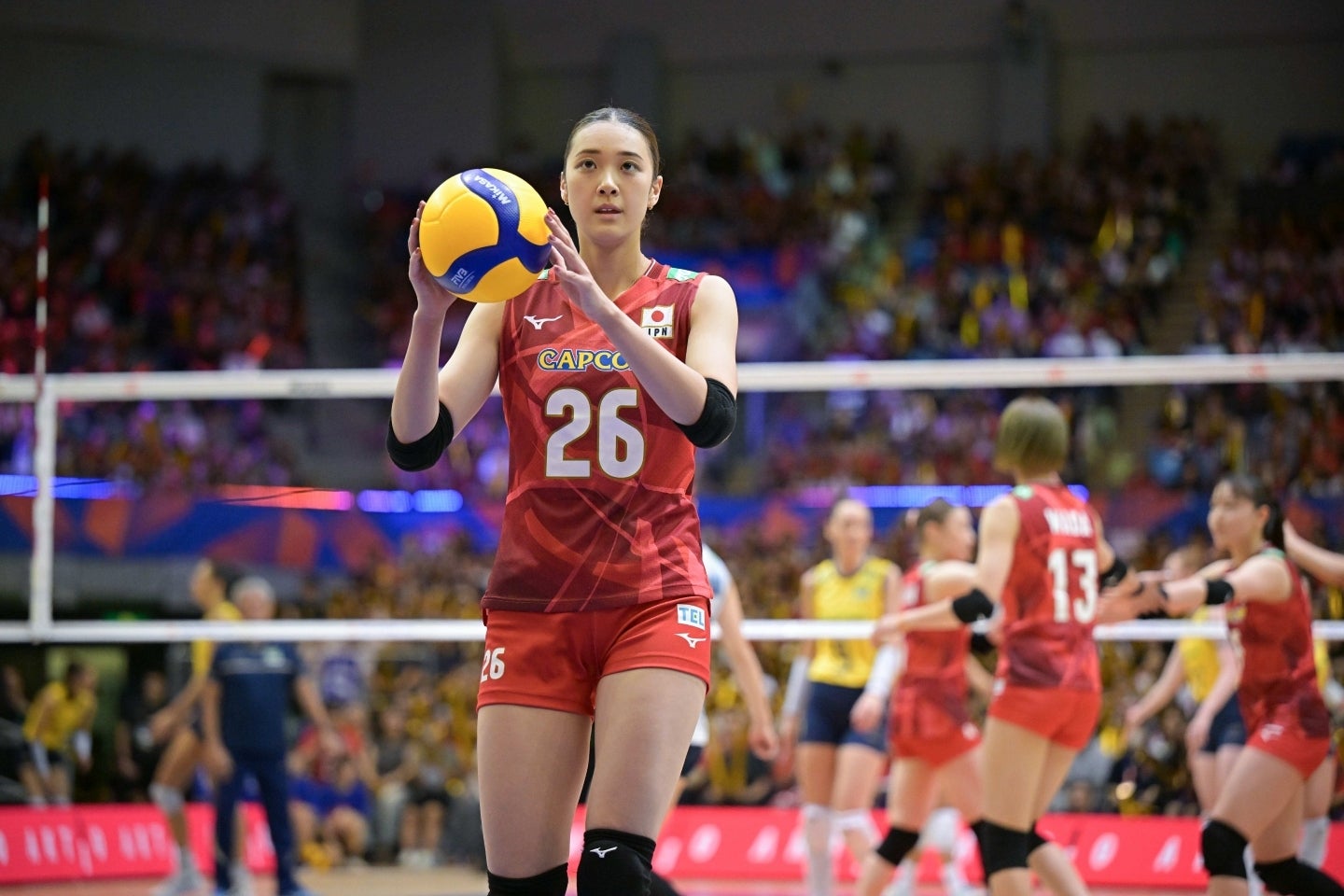 NECレッドロケッツ川崎からミラノへの移籍が決まった日本代表の佐藤淑乃。写真：金子拓弥（THE DIGEST写真部）