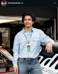 F1日本GPを観戦した俳優の伊藤英明さん。写真：本人のインスタグラム投稿のスクリーンショット（＠ thehideakiito）
