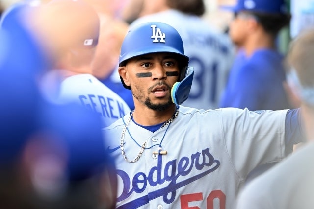 ナショナルズ戦に３番ショートでスタメンだったが初回のみでベンチに下がったベッツ。(C)Getty Images