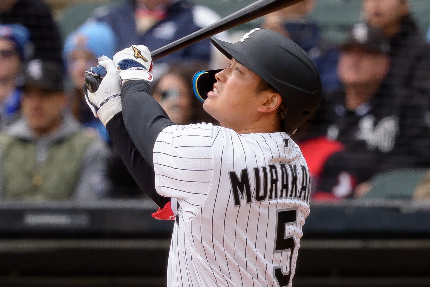 ホワイトソックスの村上宗隆。本拠地で初のホームランを放った。（C）Getty Images