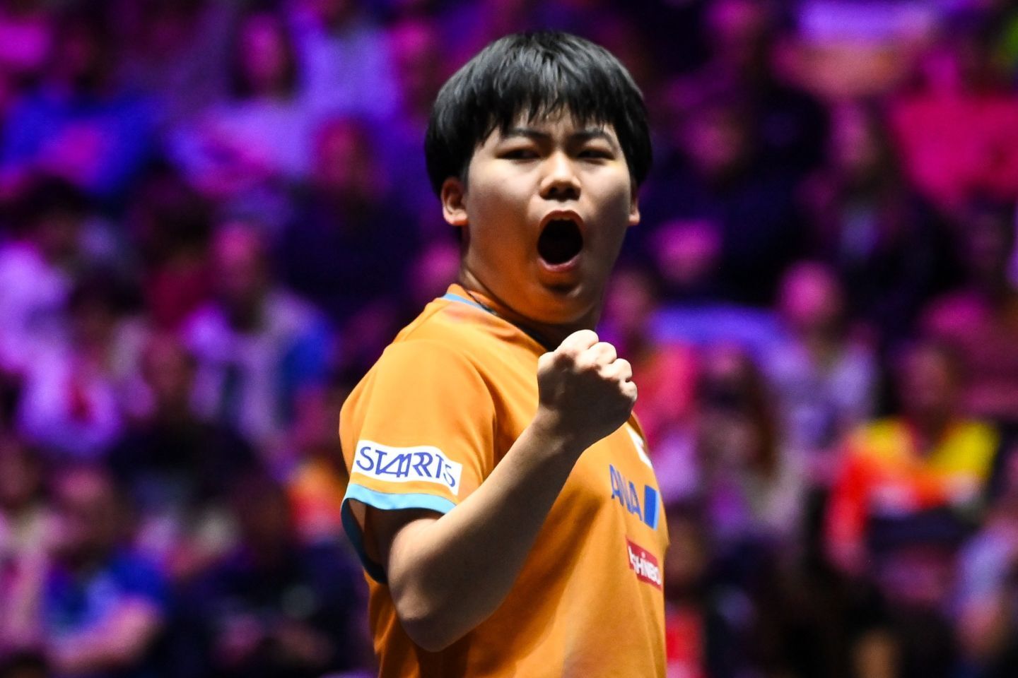 卓球ワールドカップで決勝進出を決めた松島。(C) Getty Images