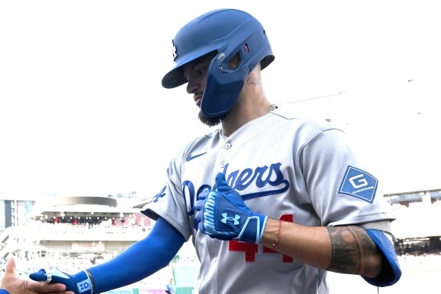 現地４日のナショナルズ戦で３ランホームランを放ったパヘス。(C)Getty Images