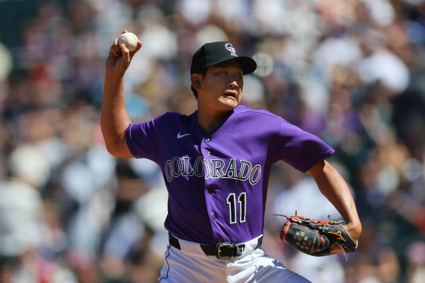 菅野は今季２度目の登板で初勝利を挙げた。(C)Getty Images