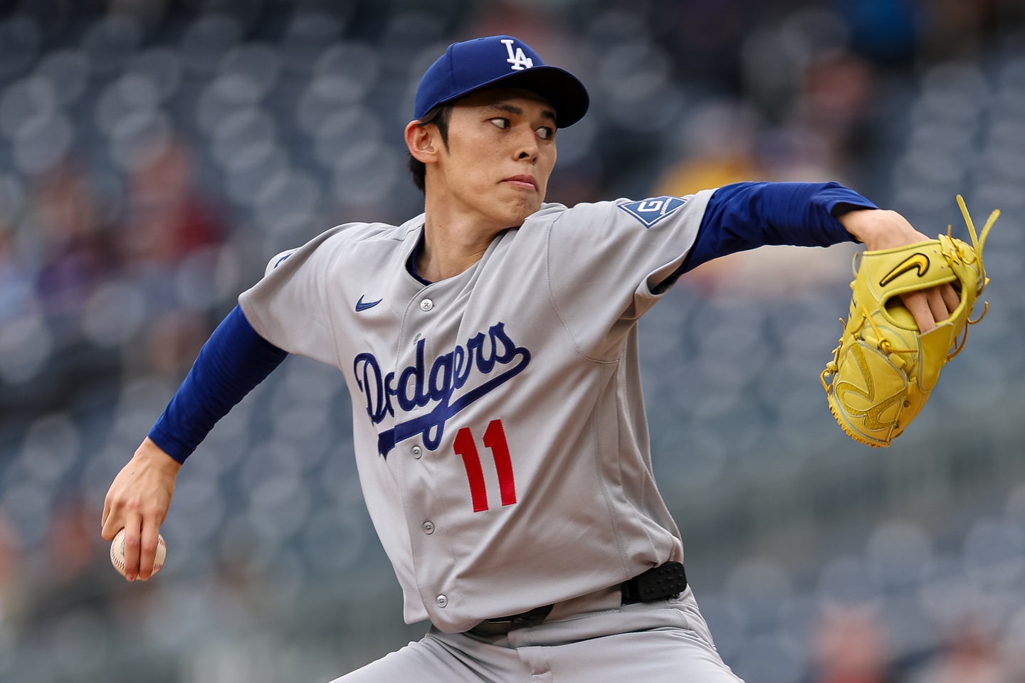 ドジャースの佐々木朗希。今季２度目の先発登板は、課題の残る内容となった。（C）Getty Images