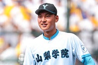 山梨学院の菰田がメジャーから注目を集めている。写真：梅月智史（THE DIGEST写真部）