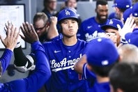 ２試合連続となる３号アーチを放った大谷翔平。(C)Getty Images