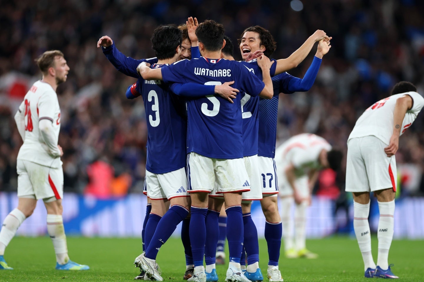 敵地で強豪イングランドを撃破した森保ジャパン。(C)Getty Images