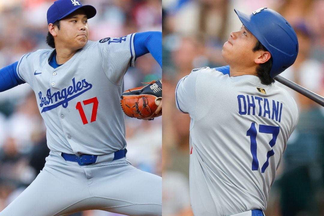 「１番・投手兼DH」で先発したドジャースの大谷翔平。(C) Getty Images