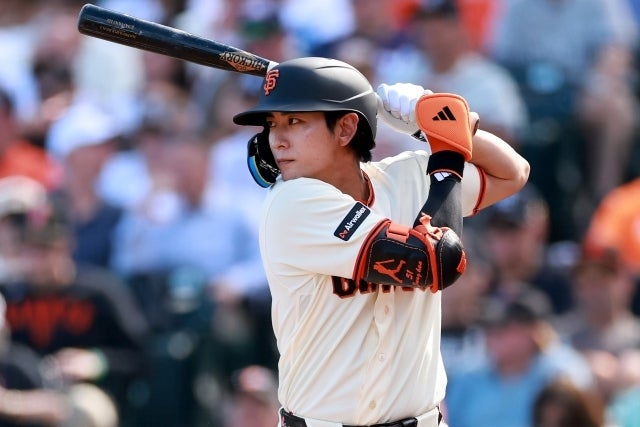 打率、OPSとも下位に沈んでいるSFジャイアンツのイ・ジョンフ。(C)Getty Images