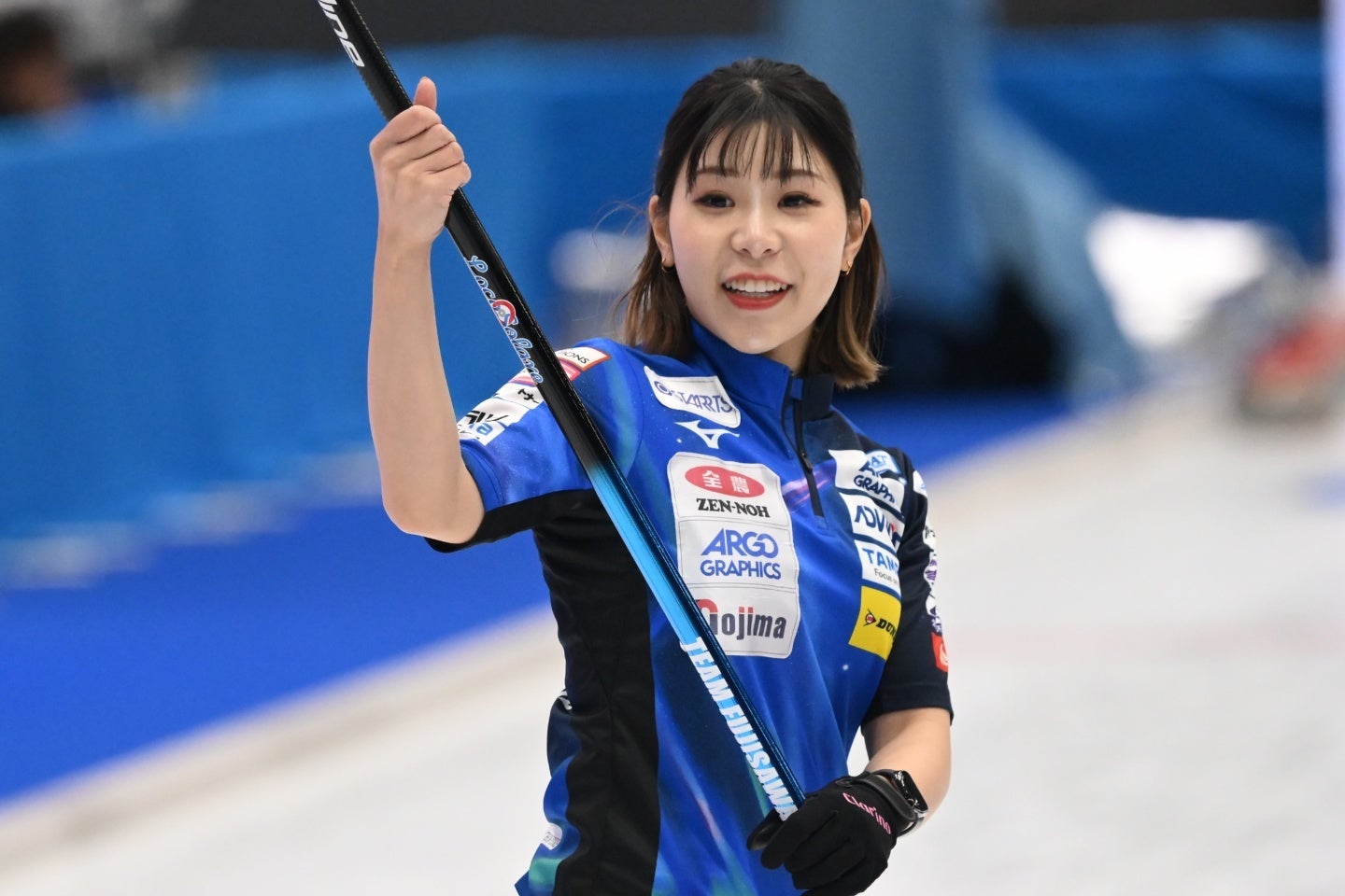 ロコ・ソラーレの吉田夕梨花。(C)JCA/H.IDE