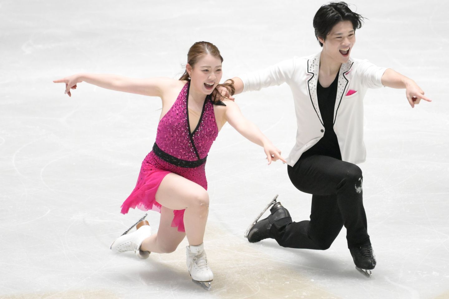 紀平梨花がインスタグラムでコンビの練習動画を公開した。(C) Getty Images